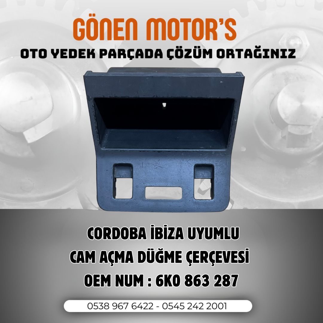 172 - Seat Cordoba / Ibiza Cam Açma Düğme Çerçevesi – OEM: 6K0863287